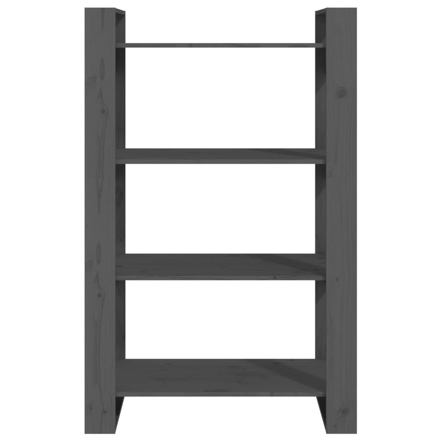 Boekenkast/Kamerscherm 80X35X25 Cm Massief Grenenhout Grijs