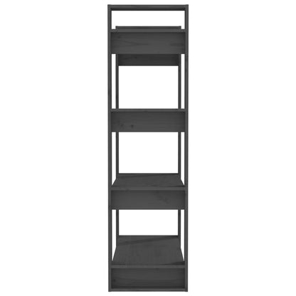 Boekenkast/Kamerscherm 80X35X25 Cm Massief Grenenhout Grijs