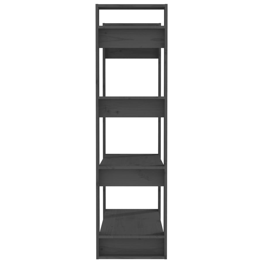 Boekenkast/Kamerscherm 80X35X25 Cm Massief Grenenhout Grijs