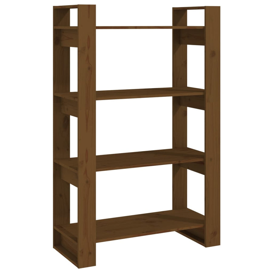 Boekenkast/Kamerscherm 80X35X25 Cm Massief Hout Honingbruin