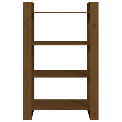 Boekenkast/Kamerscherm 80X35X25 Cm Massief Hout Honingbruin