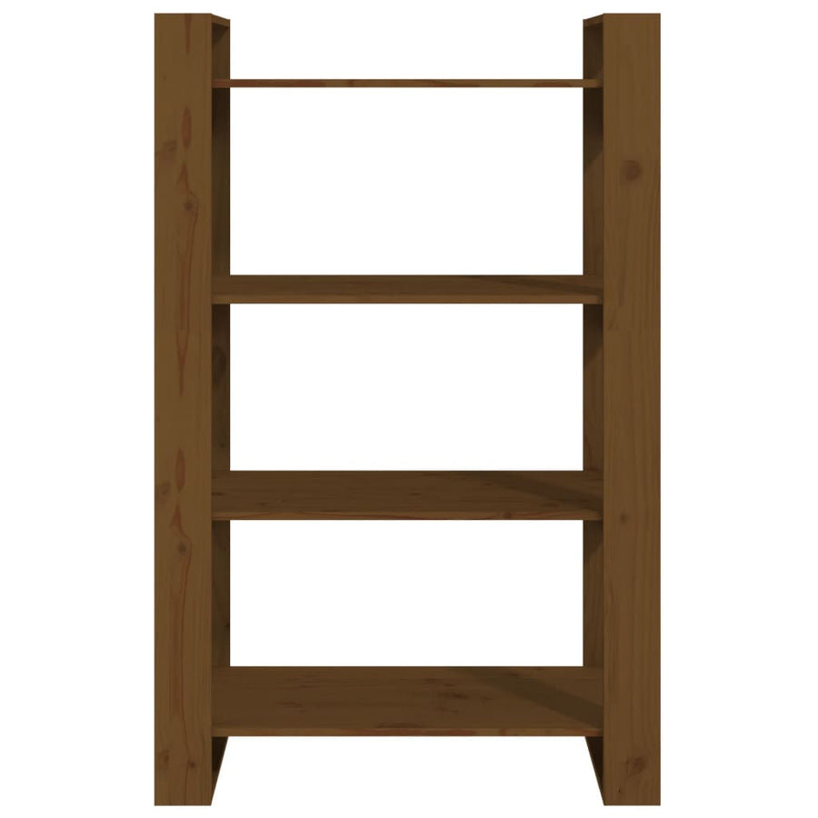 Boekenkast/Kamerscherm 80X35X25 Cm Massief Hout Honingbruin