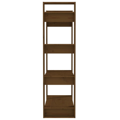 Boekenkast/Kamerscherm 80X35X25 Cm Massief Hout Honingbruin