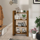 Boekenkast kamerscherm 80x35x125 cm massief grenenhout honingbruin