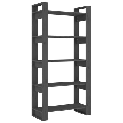 Boekenkast/Kamerscherm 80X35X60 Cm Massief Hout Grijs