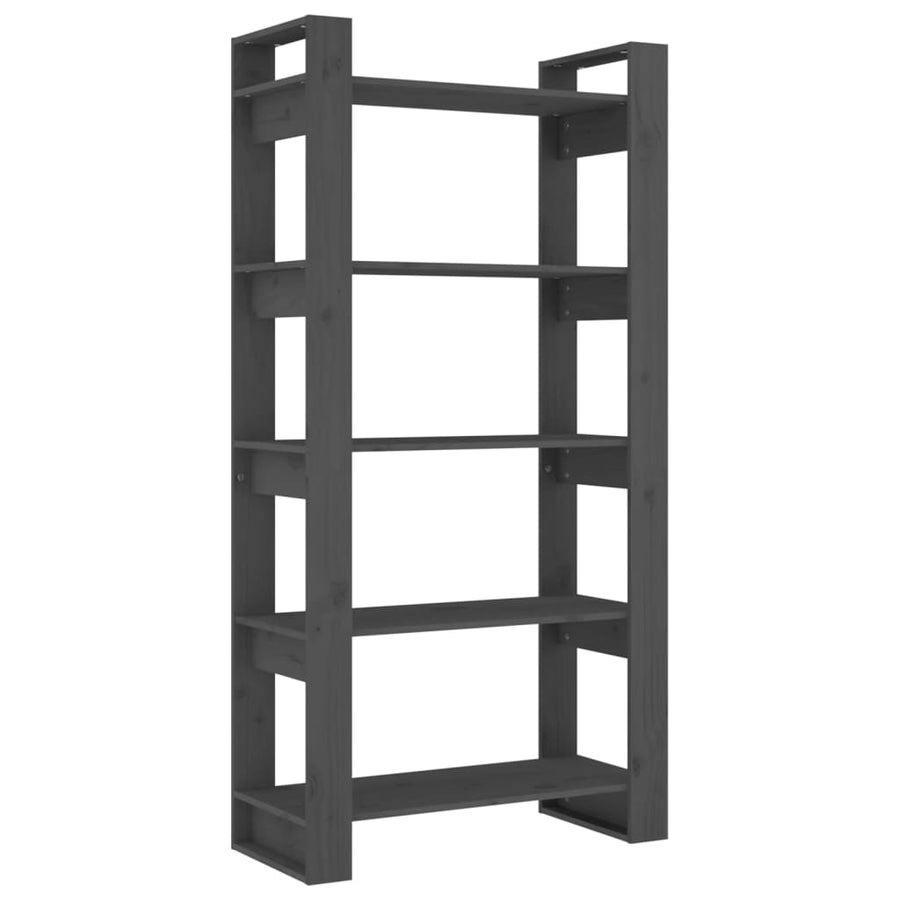 Boekenkast/Kamerscherm 80X35X60 Cm Massief Hout Grijs