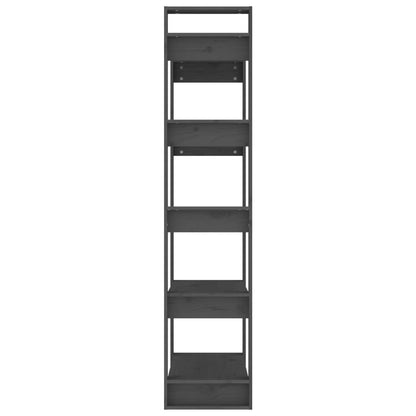 Boekenkast/Kamerscherm 80X35X60 Cm Massief Hout Grijs