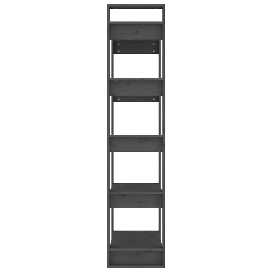 Boekenkast/Kamerscherm 80X35X60 Cm Massief Hout Grijs