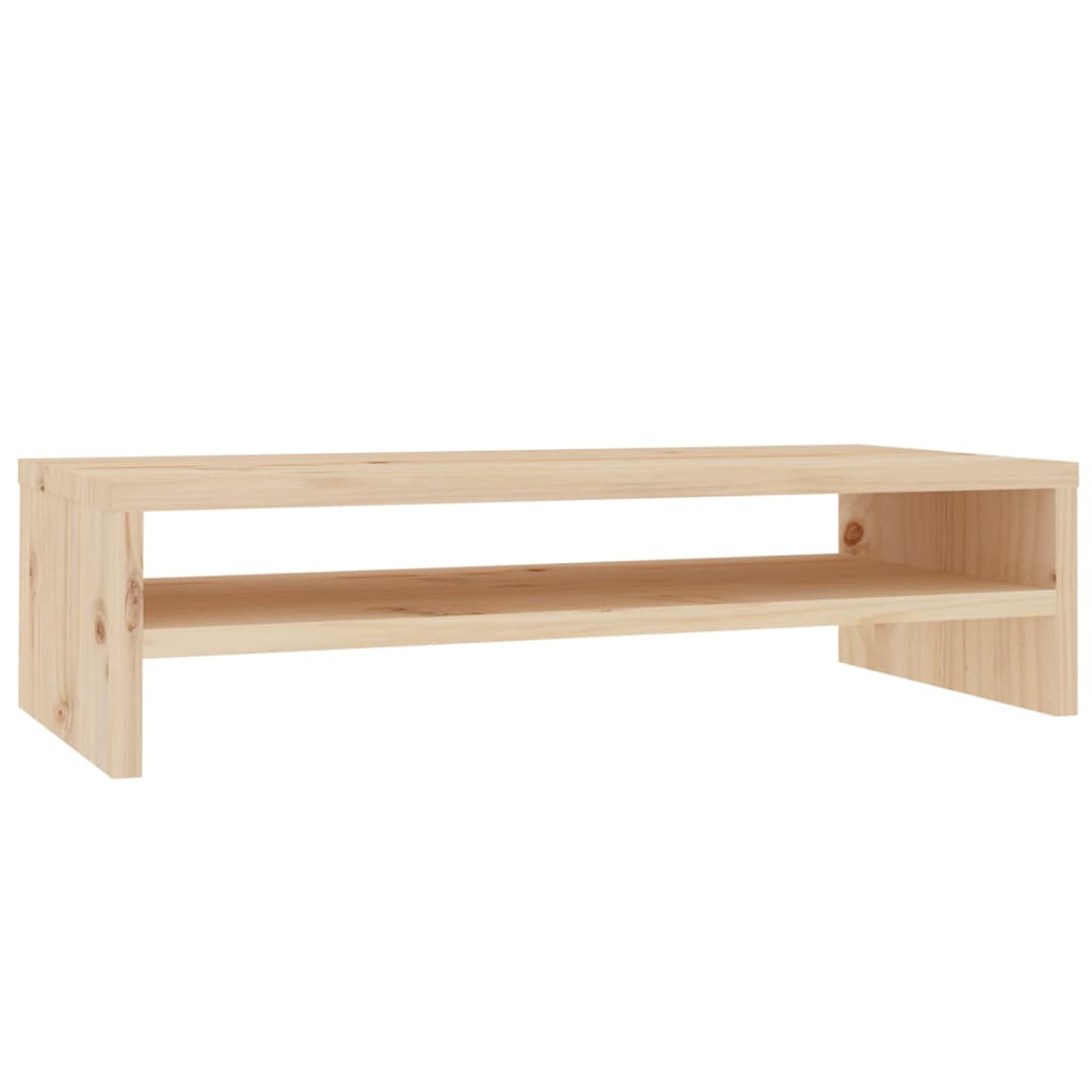 Monitorstandaard 50X24X3 Cm Massief Grenenhout Naturel