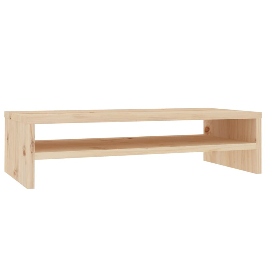 Monitorstandaard 50X24X3 Cm Massief Grenenhout Naturel
