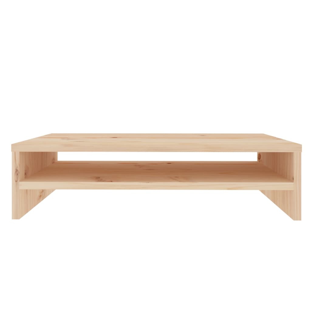 Monitorstandaard 50X24X3 Cm Massief Grenenhout Naturel
