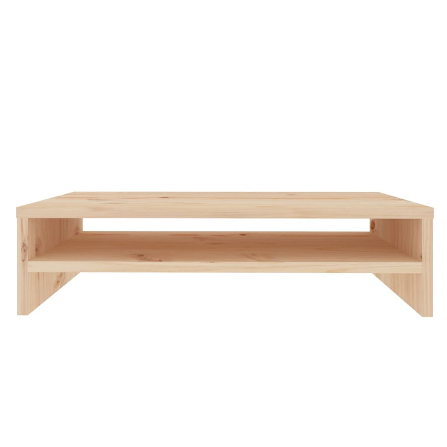 Monitorstandaard 50X24X3 Cm Massief Grenenhout Naturel