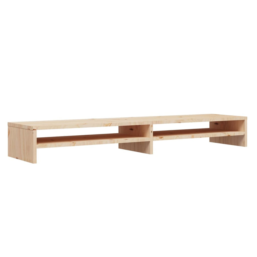 Monitorstandaard 00X24X3 Cm Massief Grenenhout Naturel