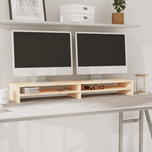Monitorstandaard 00X24X3 Cm Massief Grenenhout Naturel