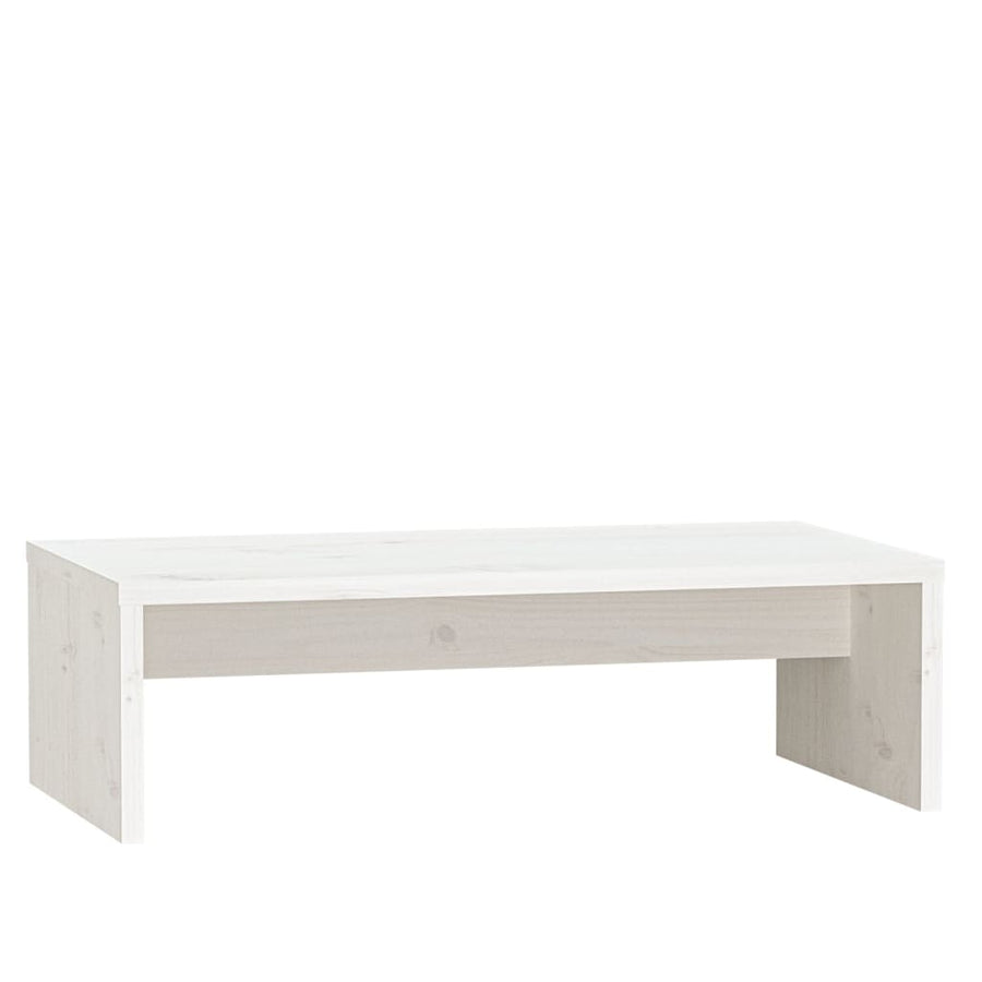 Monitorstandaard 50x27x15 cm massief grenenhout wit Wit