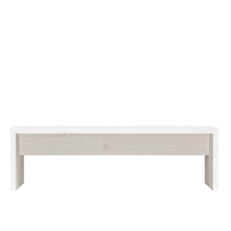 Monitorstandaard 50x27x15 cm massief grenenhout wit Wit