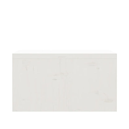 Monitorstandaard 50x27x15 cm massief grenenhout wit Wit