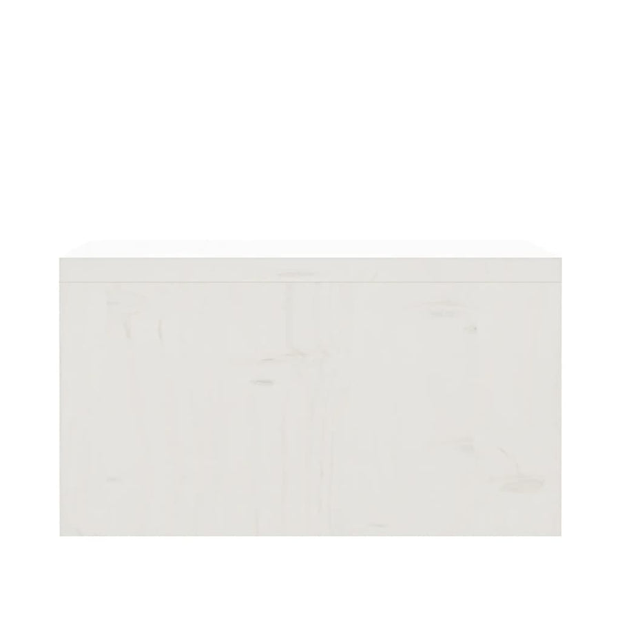 Monitorstandaard 50x27x15 cm massief grenenhout wit Wit