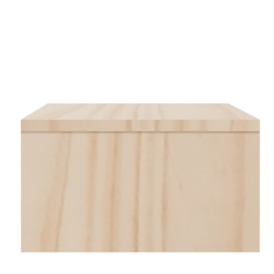 Monitorstandaard 00X27X5 Cm Massief Grenenhout Naturel