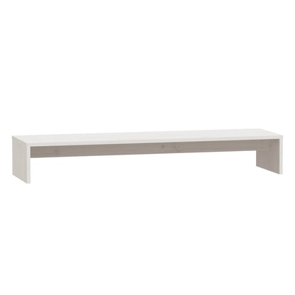 Monitorstandaard 00X27X5 Cm Massief Grenenhout Wit