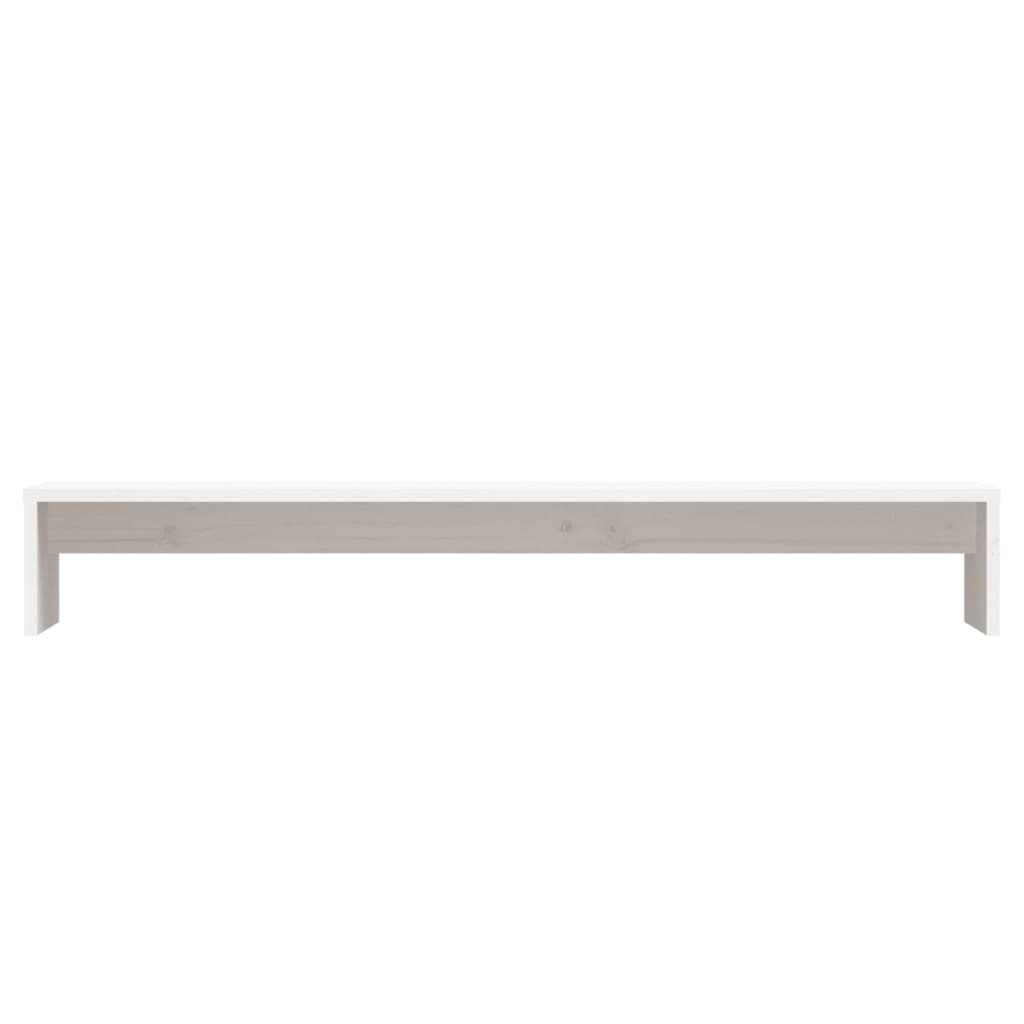 Monitorstandaard 00X27X5 Cm Massief Grenenhout Wit