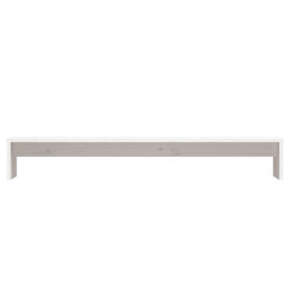 Monitorstandaard 00X27X5 Cm Massief Grenenhout Wit