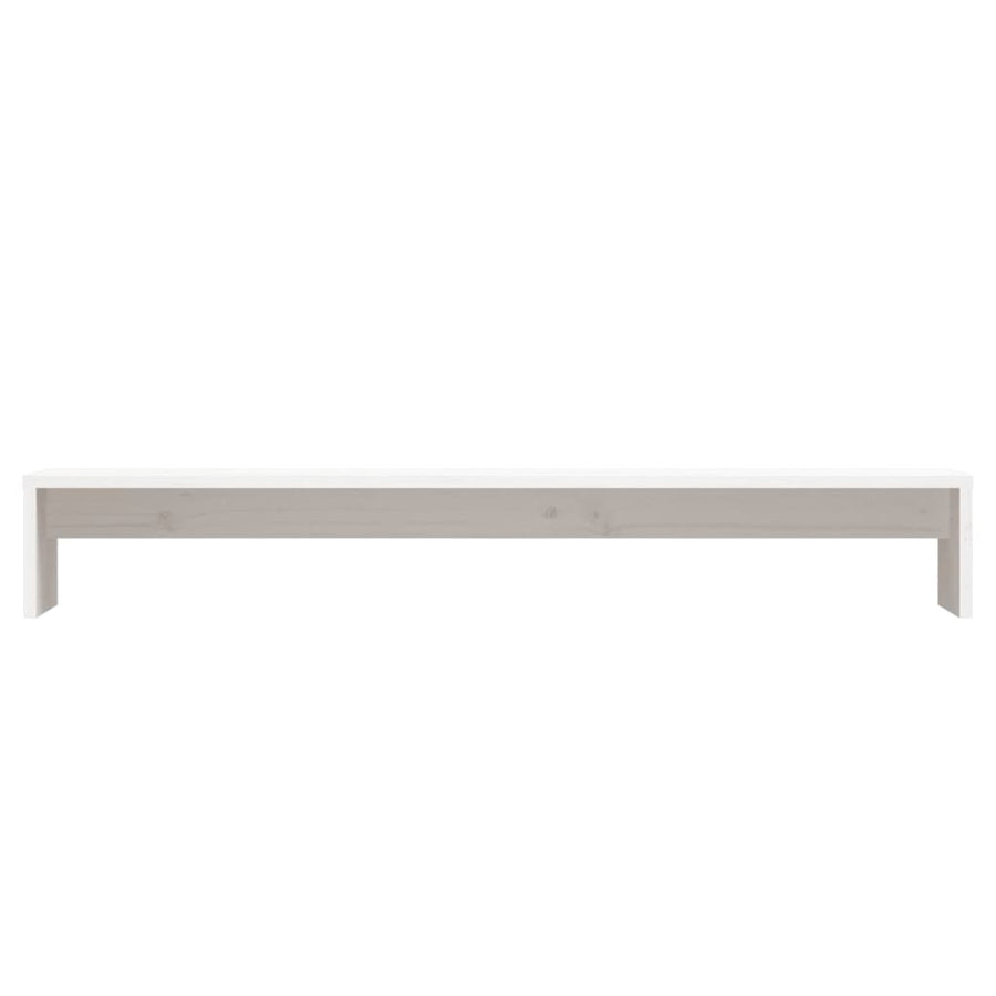 Monitorstandaard 00X27X5 Cm Massief Grenenhout Wit