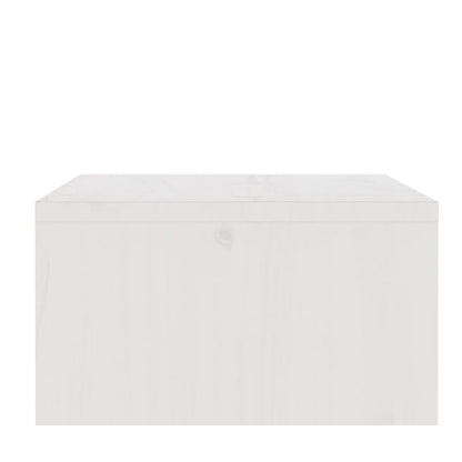 Monitorstandaard 00X27X5 Cm Massief Grenenhout Wit