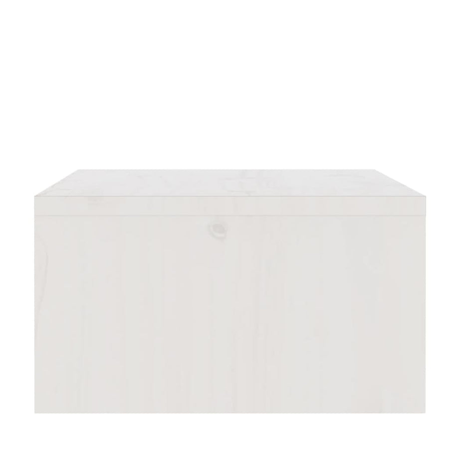 Monitorstandaard 00X27X5 Cm Massief Grenenhout Wit