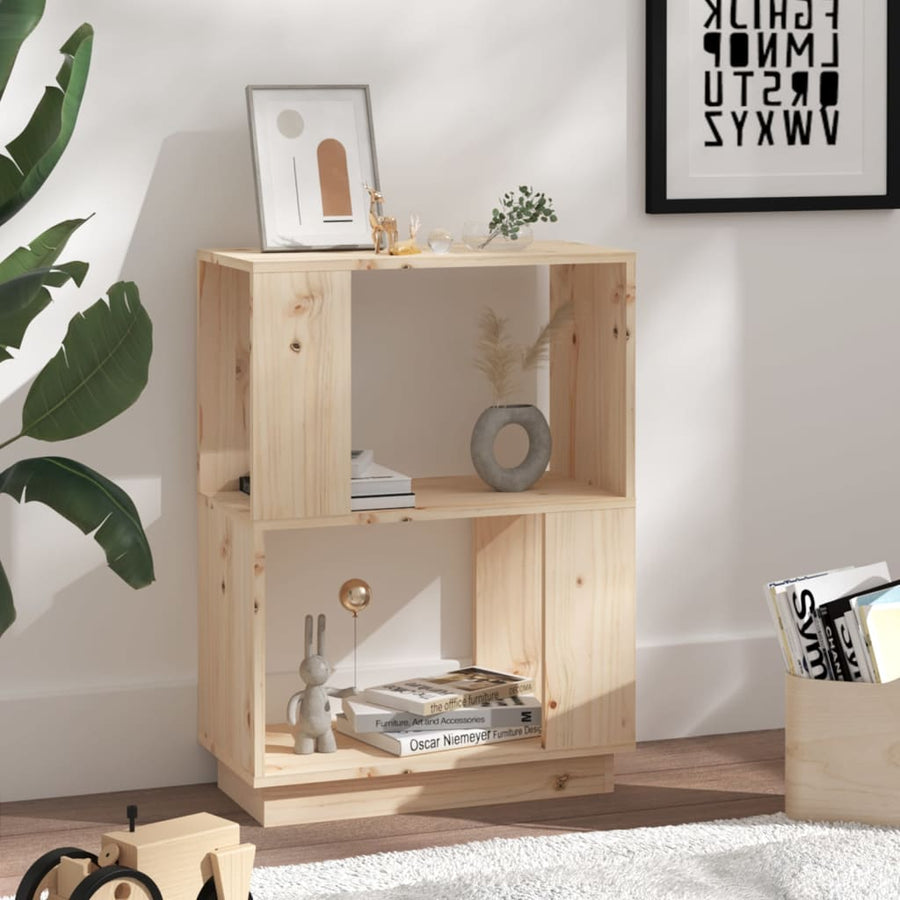 Boekenkast/Kamerscherm 5X25X70 Cm Massief Grenenhout Naturel