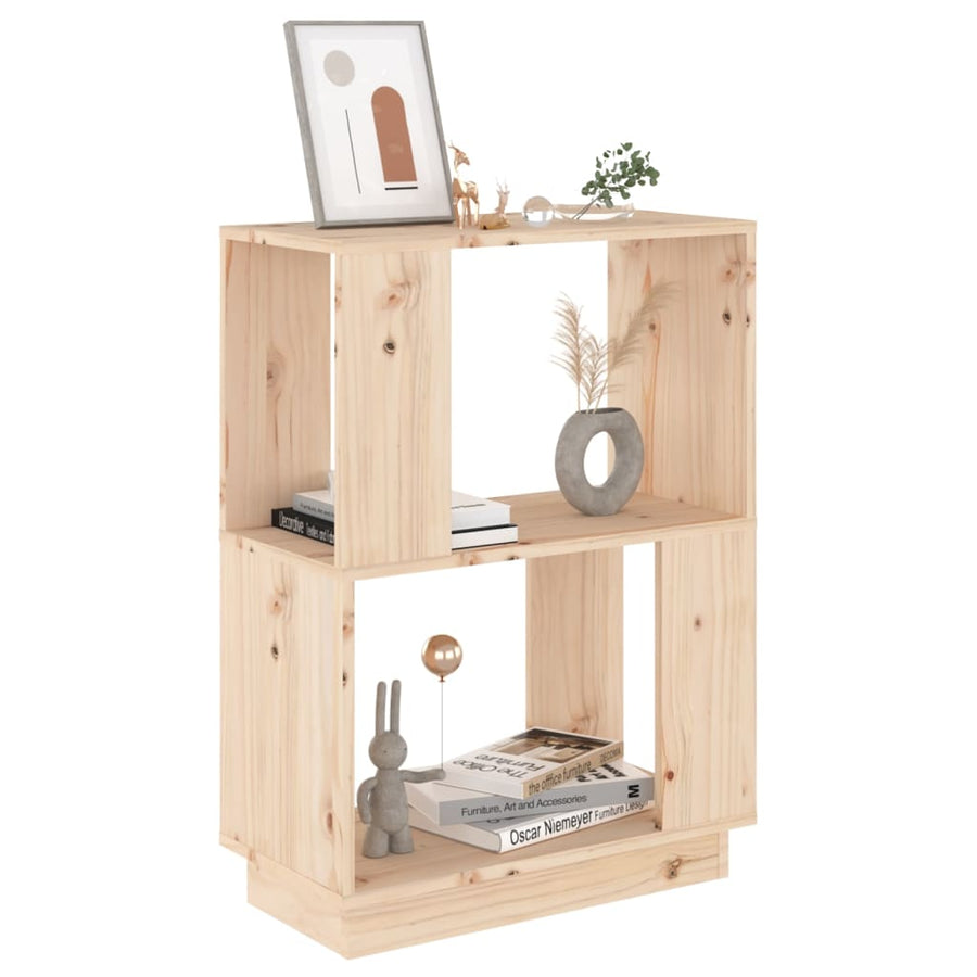 Boekenkast/Kamerscherm 5X25X70 Cm Massief Grenenhout Naturel