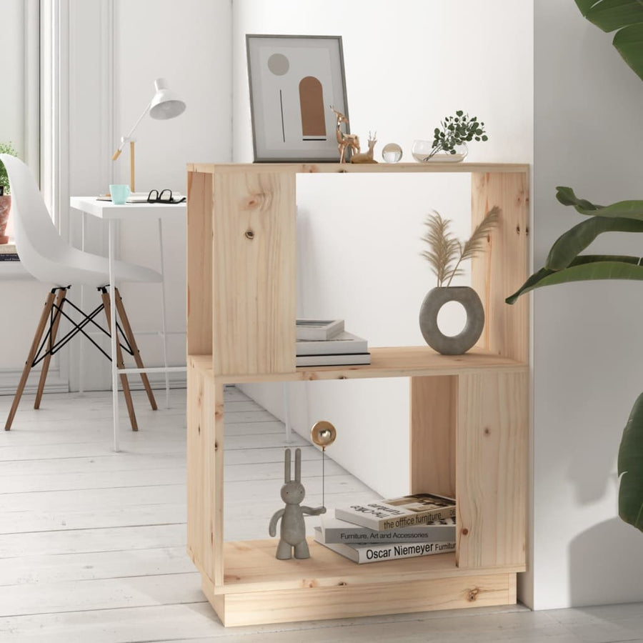Boekenkast/Kamerscherm 5X25X70 Cm Massief Grenenhout Naturel