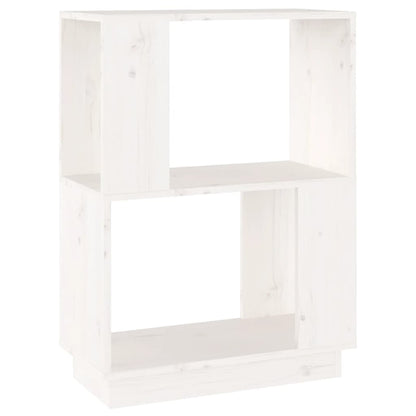 Boekenkast/Kamerscherm 51X25X70 Cm Massief Grenenhout Wit