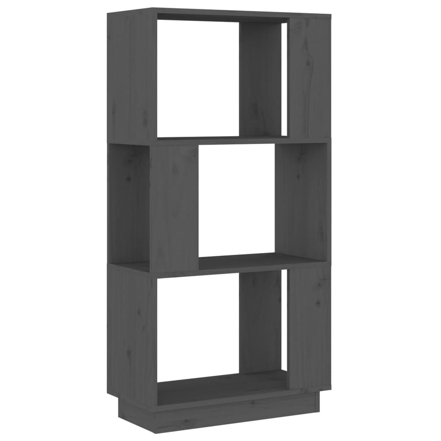 Boekenkast/Kamerscherm 5X25X0 Cm Massief Grenenhout Grijs