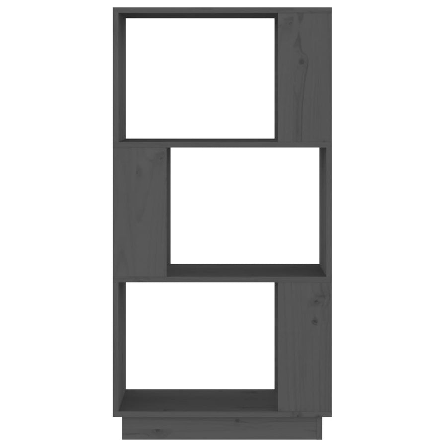 Boekenkast/Kamerscherm 5X25X0 Cm Massief Grenenhout Grijs