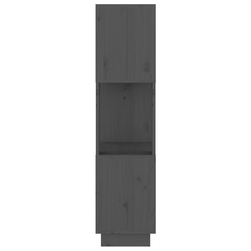 Boekenkast/Kamerscherm 5X25X0 Cm Massief Grenenhout Grijs
