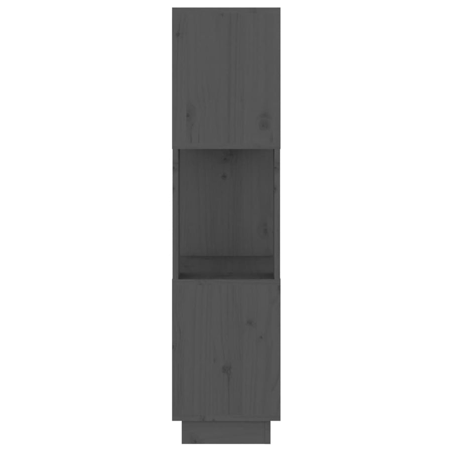 Boekenkast/Kamerscherm 5X25X0 Cm Massief Grenenhout Grijs