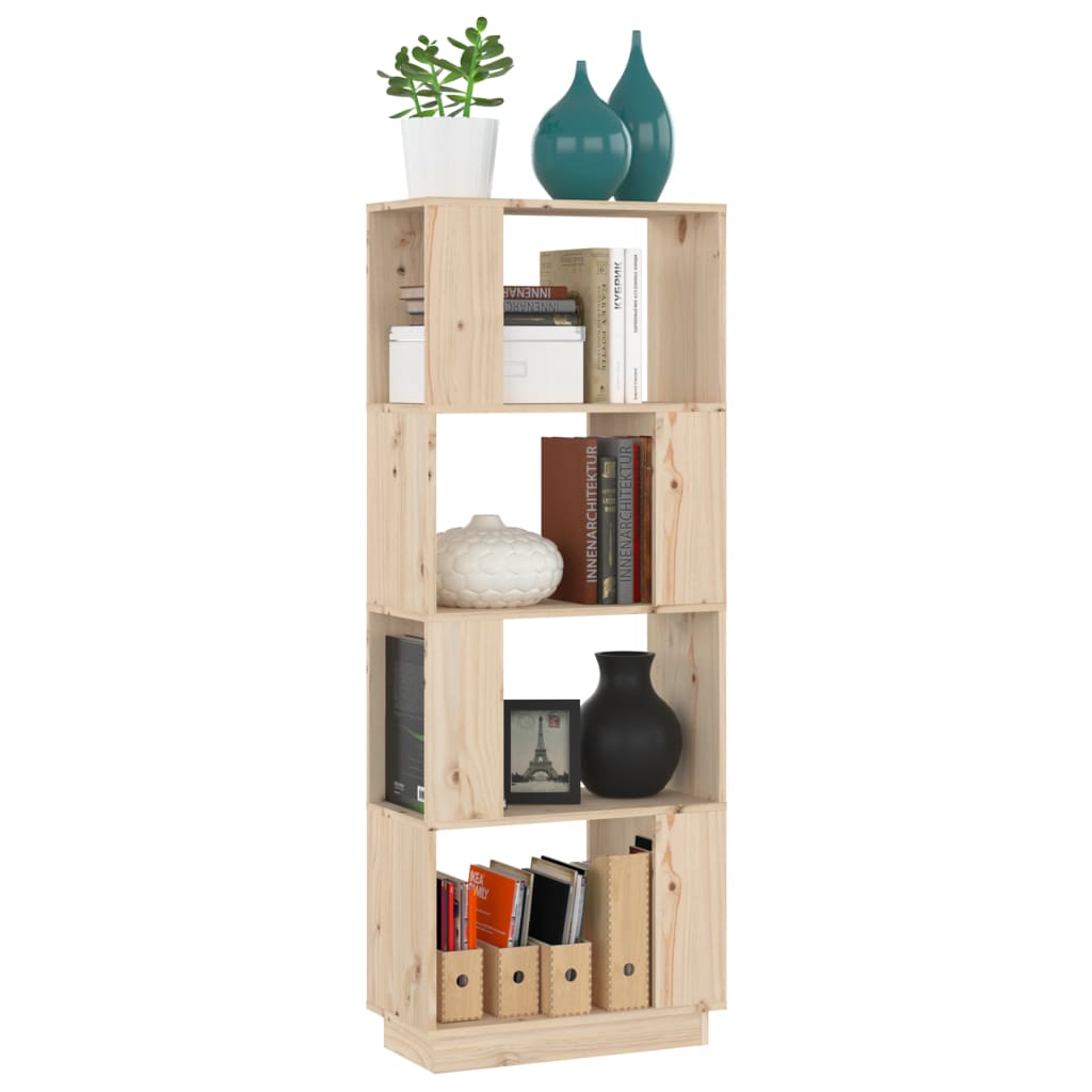 Boekenkast/Kamerscherm 51X25X132 Cm Massief Grenenhout Naturel