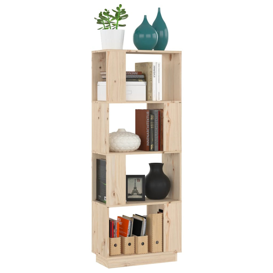Boekenkast/Kamerscherm 51X25X132 Cm Massief Grenenhout Naturel