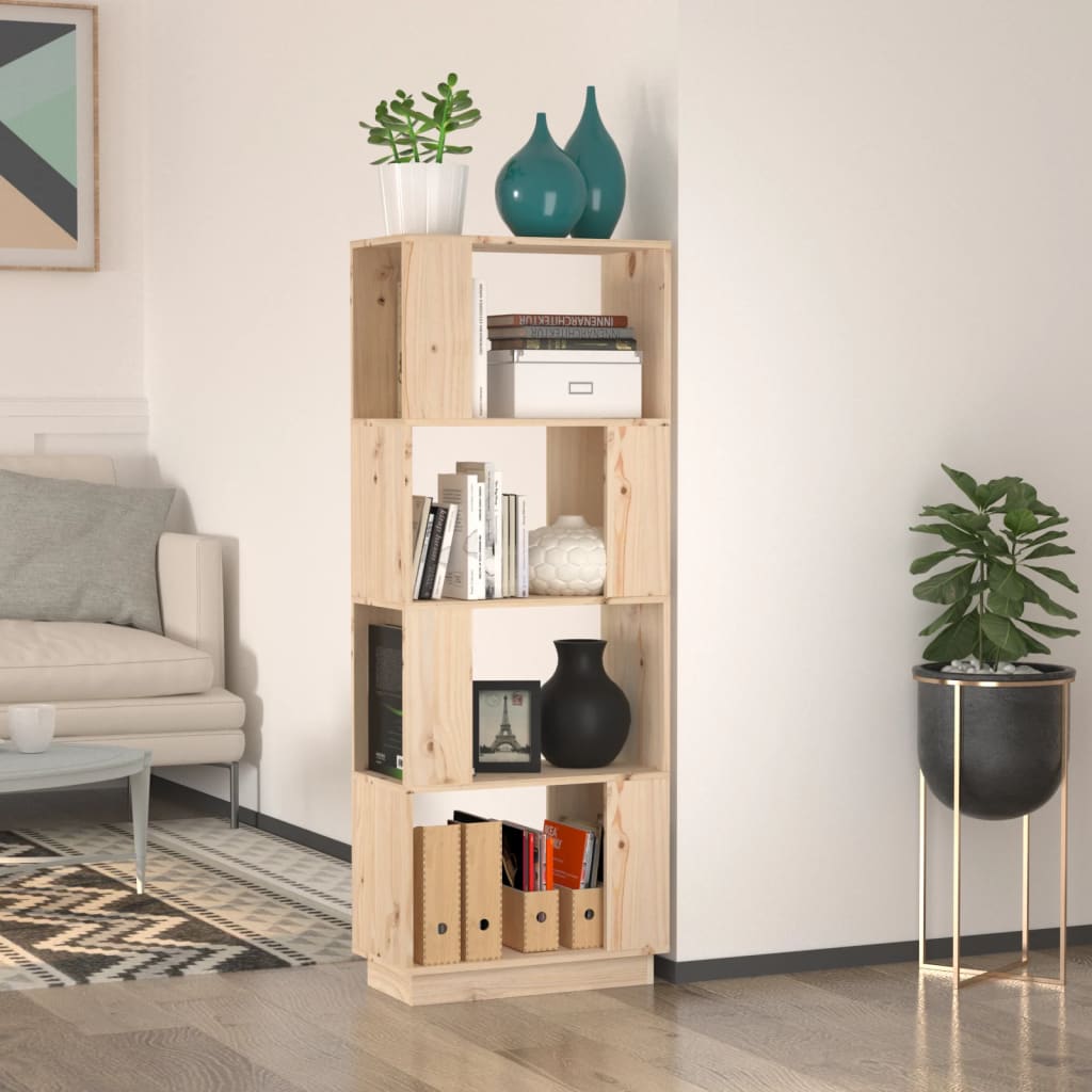 Boekenkast/Kamerscherm 51X25X132 Cm Massief Grenenhout Naturel