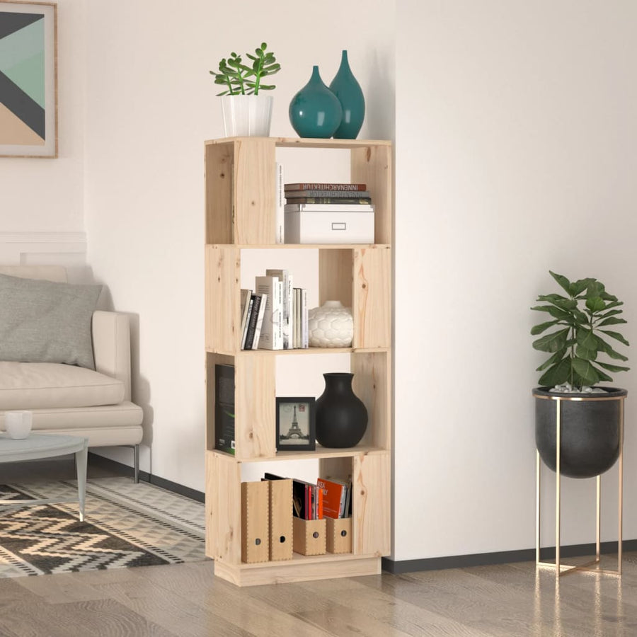 Boekenkast/Kamerscherm 51X25X132 Cm Massief Grenenhout Naturel