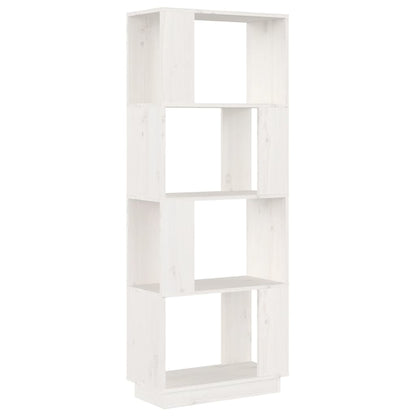 Boekenkast/Kamerscherm 51X25X132 Cm Massief Grenenhout Wit
