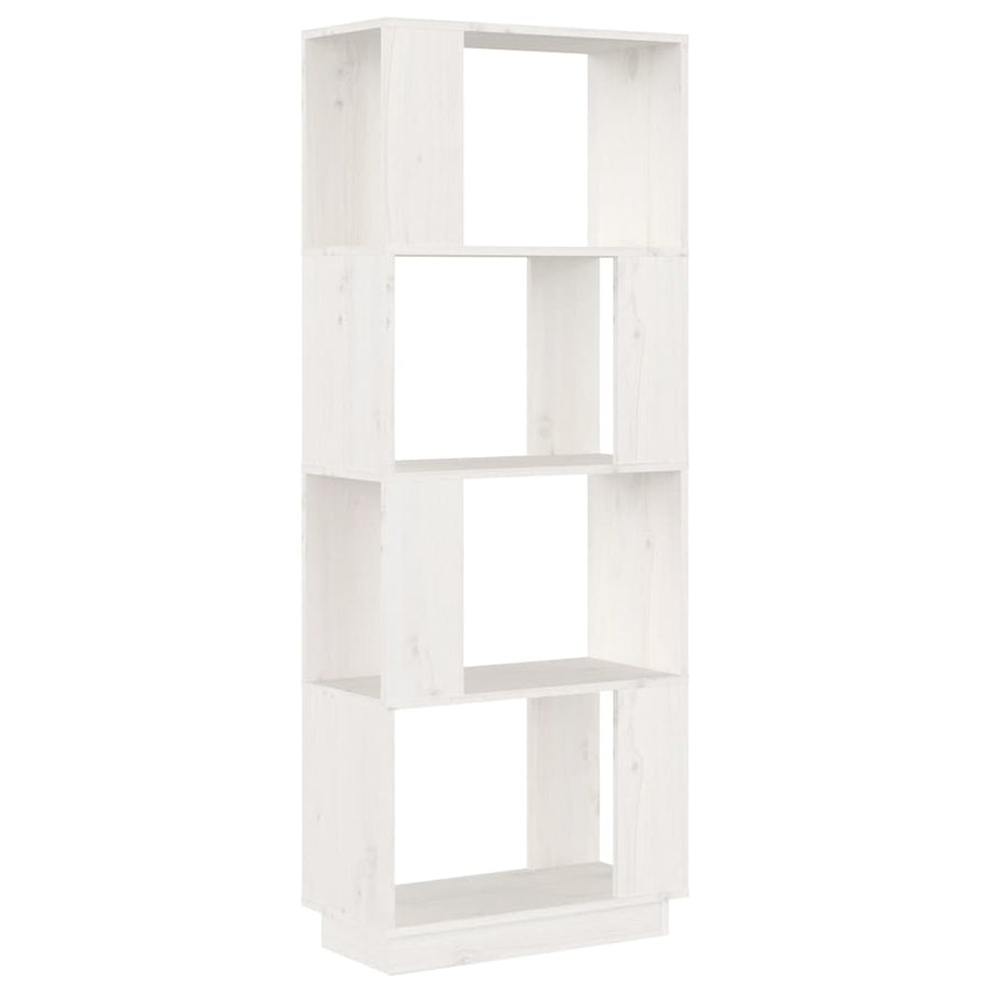 Boekenkast/Kamerscherm 51X25X132 Cm Massief Grenenhout Wit