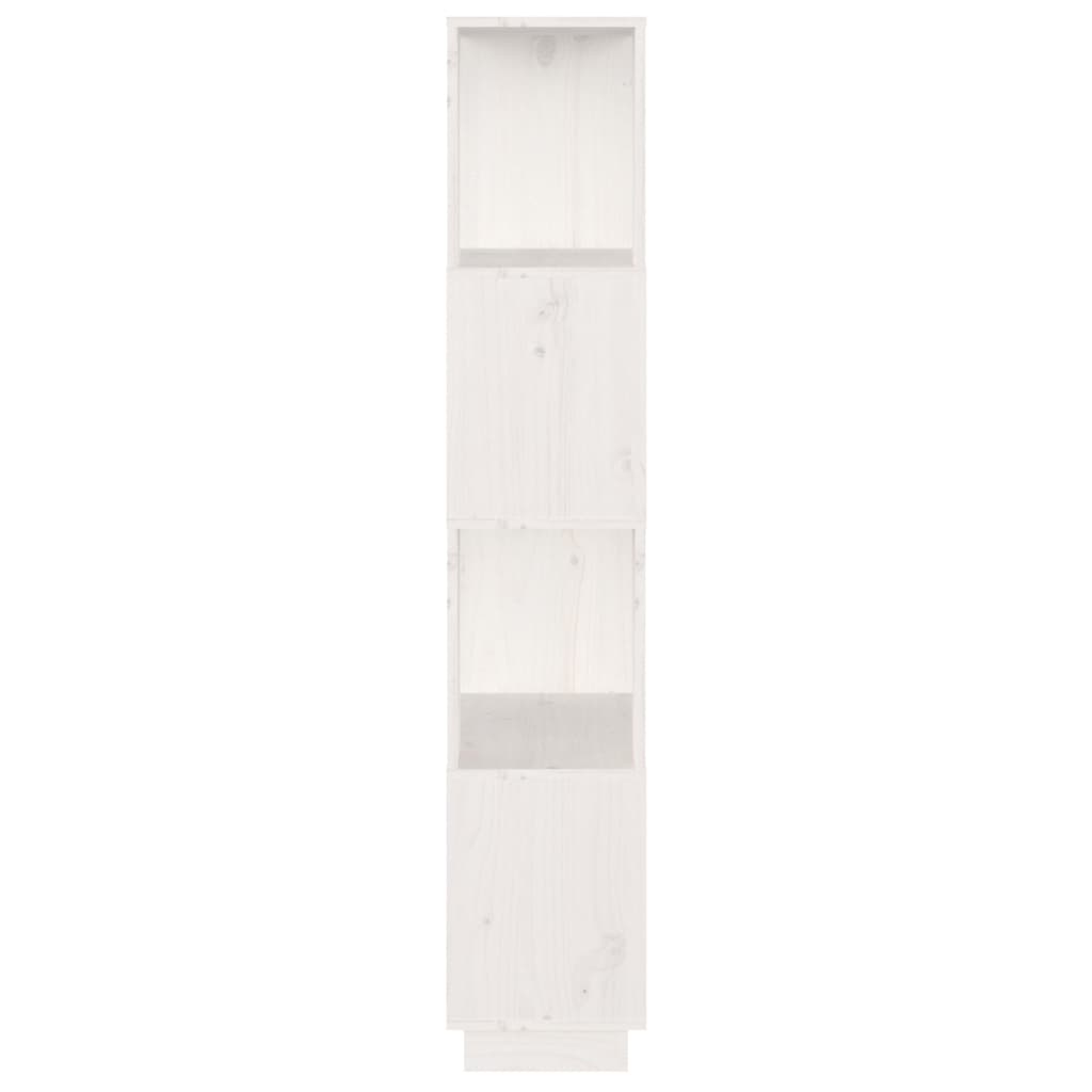 Boekenkast/Kamerscherm 51X25X132 Cm Massief Grenenhout Wit