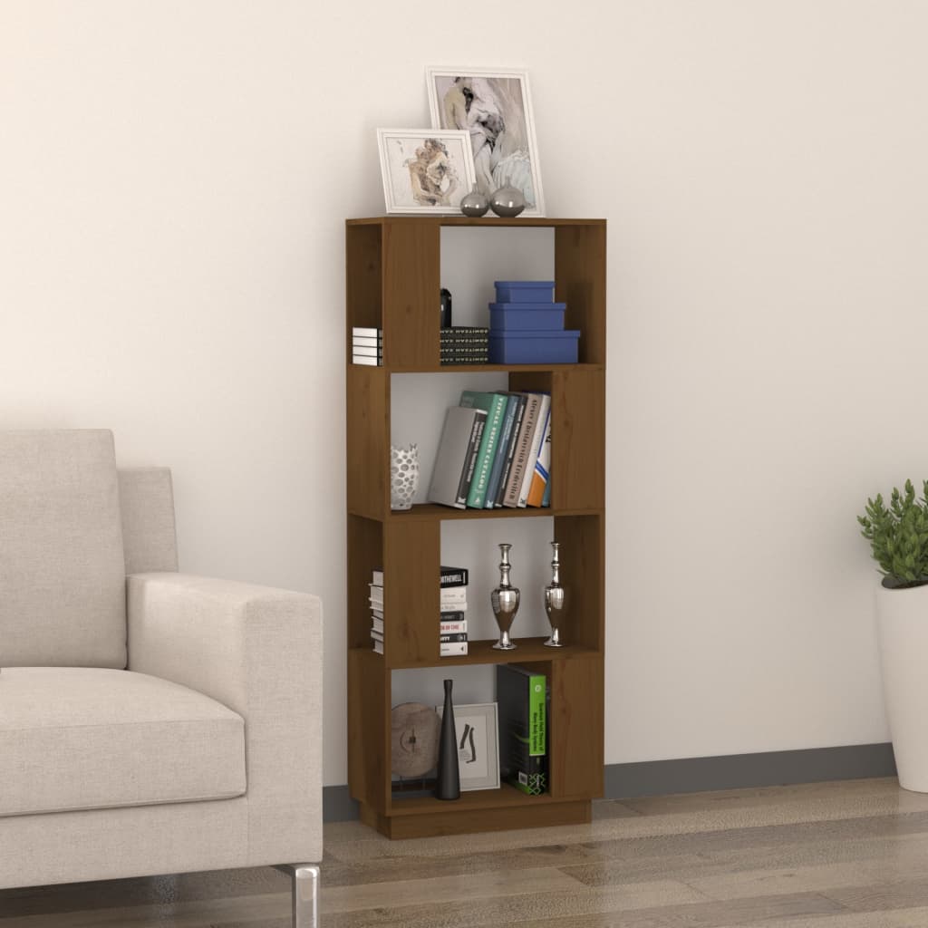 Boekenkast/Kamerscherm 5X25X32 Cm Grenenhout Honingbruin