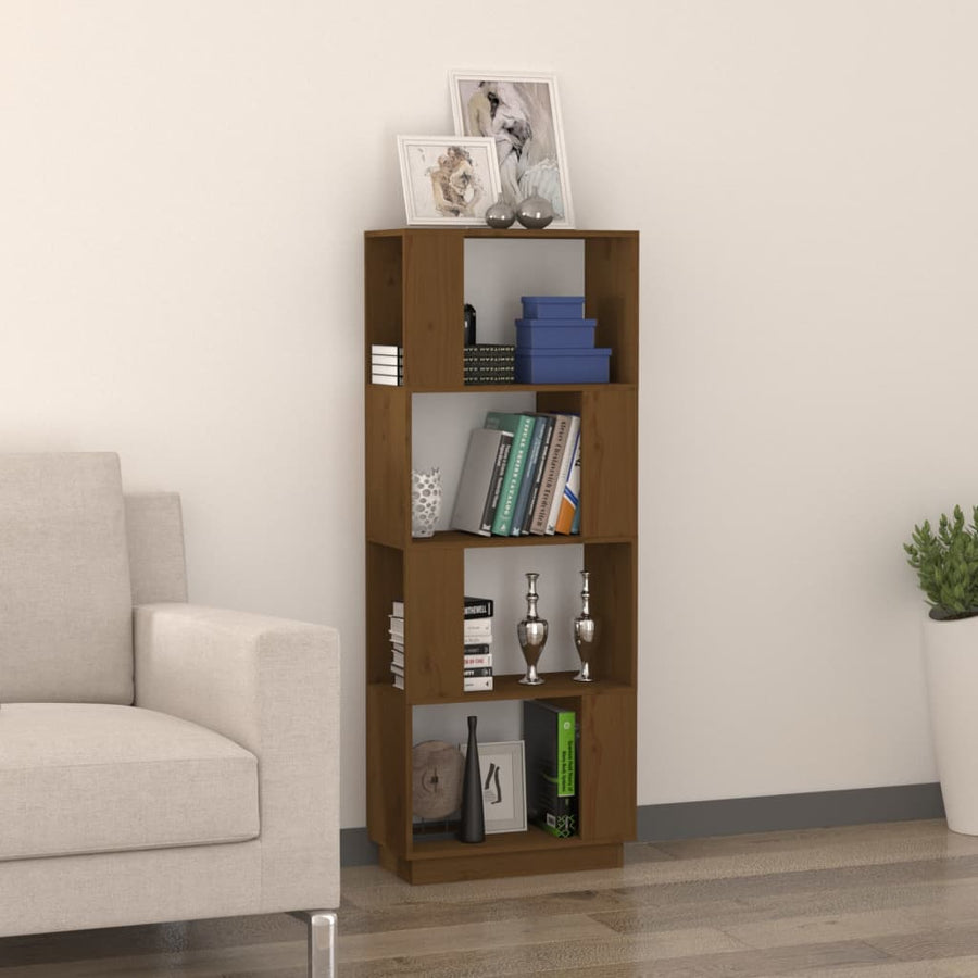 Boekenkast/Kamerscherm 5X25X32 Cm Grenenhout Honingbruin