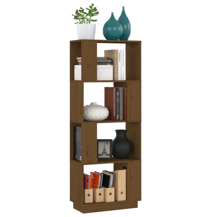 Boekenkast/Kamerscherm 5X25X32 Cm Grenenhout Honingbruin