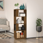 Boekenkast kamerscherm 51x25x132 cm grenenhout honingbruin