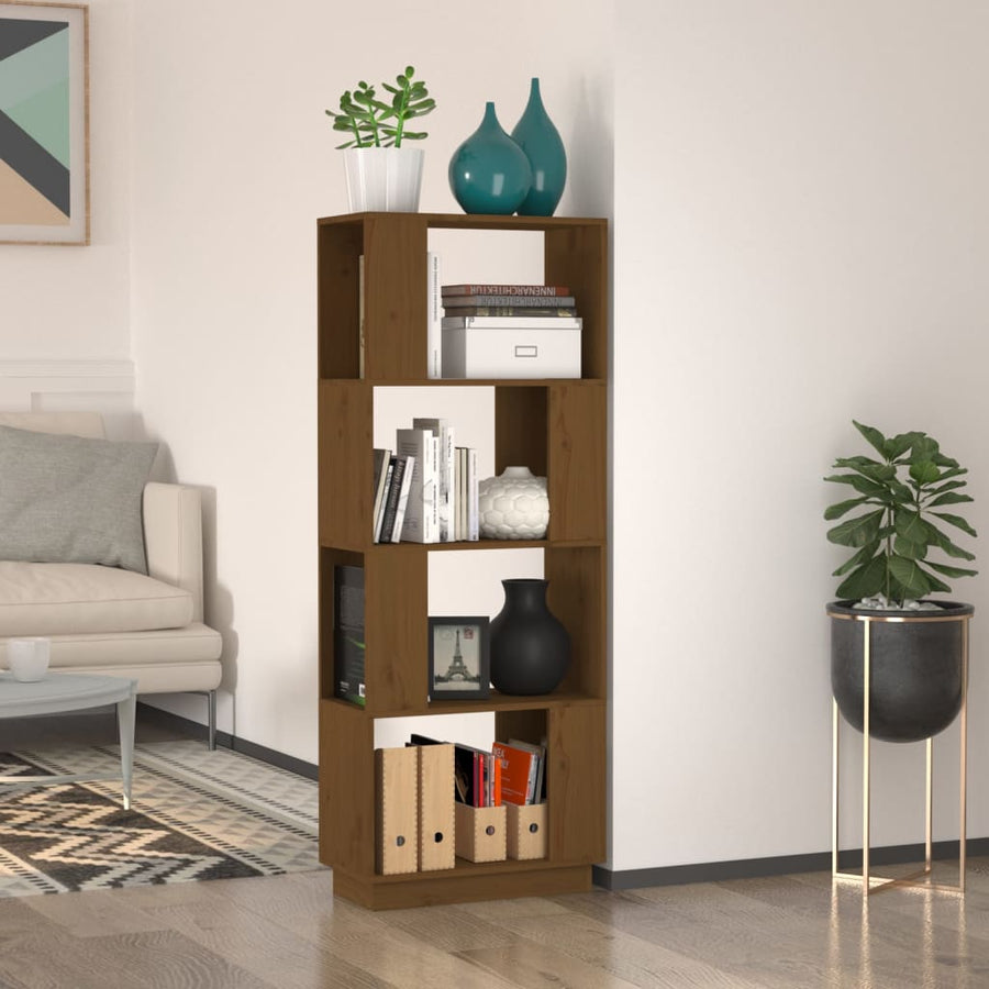 Boekenkast/Kamerscherm 5X25X32 Cm Grenenhout Honingbruin