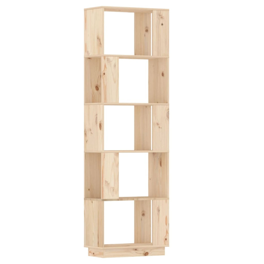 Boekenkast/Kamerscherm 5X25X63,5 Cm Massief Grenenhout Naturel